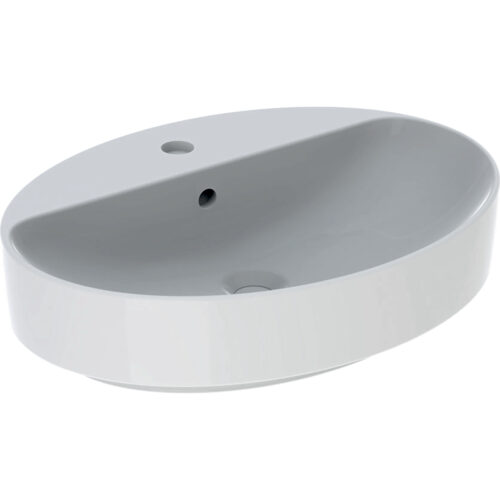 ΝΙΠΤΗΡΑΣ VARIFORM 60x45cm ΟΒΑΛ ΜΕ ΟΠΗ ΚΑΙ ΥΠΕΡΧΕΙΛΙΣΗ ΛΕΥΚΟΣ ΕΛΕΥΘΕΡΗΣ ΤΟΠΟΘΕΤΗΣΗΣ GEBERIT