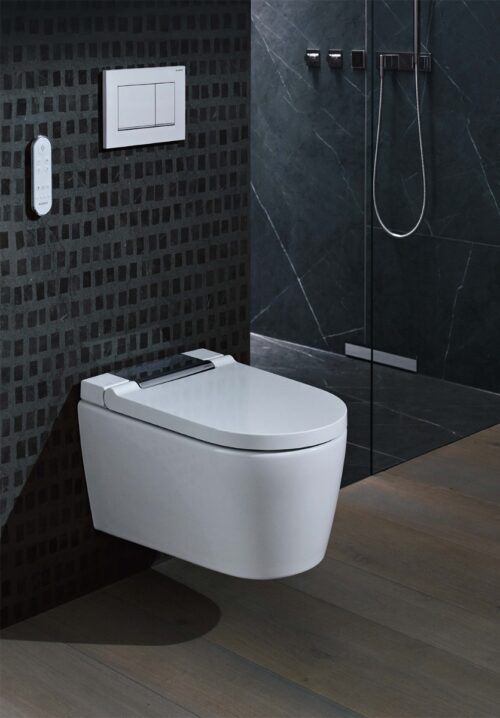 ΛΕΚΑΝΗ ΚΡΕΜΑΣΤΗ AQUACLEAN SELA RIMLESS ΜΕ SOFT CLOSE ΚΑΠΑΚΙ ΛΕΥΚΗ - ΧΡΩΜΕ GEBERIT