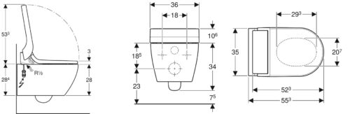 ΛΕΚΑΝΗ ΚΡΕΜΑΣΤΗ AQUACLEAN TUMA COMFORT RIMLESS ΜΕ SOFT CLOSE ΚΑΠΑΚΙ GEBERIT 8 1116030008 tech ΛΕΚΑΝΗ ΚΡΕΜΑΣΤΗ AQUACLEAN TUMA COMFORT RIMLESS ΜΕ SOFT CLOSE ΚΑΠΑΚΙ GEBERIT