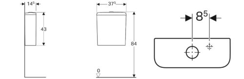 Alternative view of ΚΑΖΑΝΑΚΙ SMYLE SQUARE ΜΕ ΜΗΧΑΝΙΣΜΟ GEBERIT