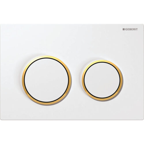 ΠΛΑΚΕΤΑ GEBERIT OMEGA 20 115.085.KK.1 ΛΕΥΚΟ - ΧΡΥΣΟ