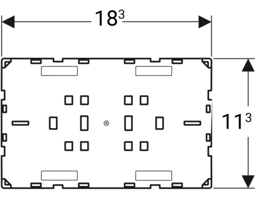 115.087.00.1 tech ΒΑΣΗ ΠΛΑΚΕΤΑΣ GEBERIT OMEGA 115.087.00.1 ΤΥΦΛΗ