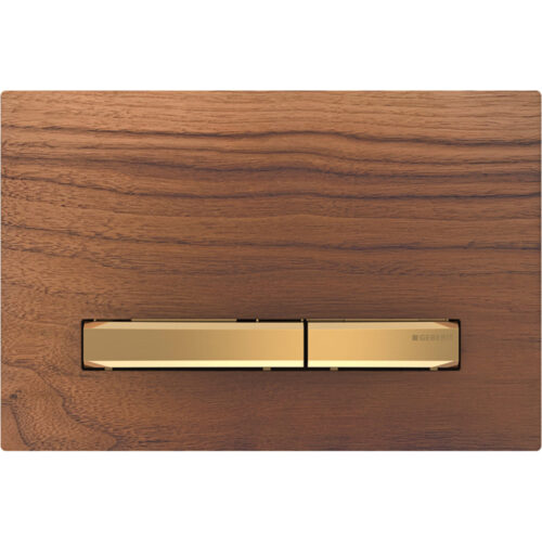 ΠΛΑΚΕΤΑ GEBERIT SIGMA 50 115.672.JX.2 BLACK WALNUT / BRASS