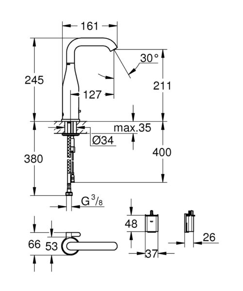 ΜΠΑΤΑΡΙΑ ΝΙΠΤΗΡΟΣ ESSENCE E 36445000 ΜΕ ΦΩΤΟΚΥΤΤΑΡΟ GROHE 8 1301020135 tech ΜΠΑΤΑΡΙΑ ΝΙΠΤΗΡΟΣ ESSENCE E 36445000 ΜΕ ΦΩΤΟΚΥΤΤΑΡΟ GROHE