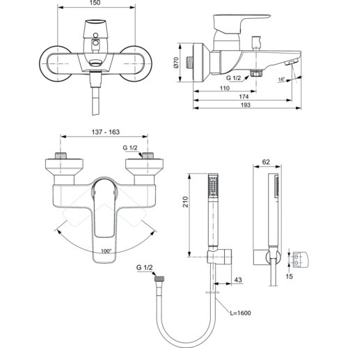 1309010030 tech ΜΠΑΤΑΡΙΑ ΛΟΥΤΡΟΥ CONNECT AIR ΣΕΤ ΣΤΙΚ ΧΡΩΜΕ IDEAL