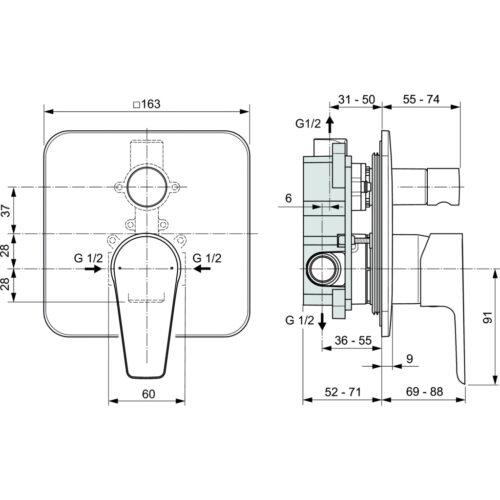 ΑΝΑΜΙΚΤΗΣ ΕΝΤΟΙΧΙΖΟΜΕΝΟΣ II CERAFINE D KIT ΧΡΩΜΕ IDEAL 8 1309080048 tech ΑΝΑΜΙΚΤΗΣ ΕΝΤΟΙΧΙΖΟΜΕΝΟΣ II CERAFINE D KIT ΧΡΩΜΕ IDEAL