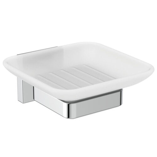 ΣΑΠΟΥΝΟΘΗΚΗ ΙΟΜ SQUARE ΜΕ ΜΑΤ ΓΥΑΛΙ ΧΡΩΜΕ IDEAL
