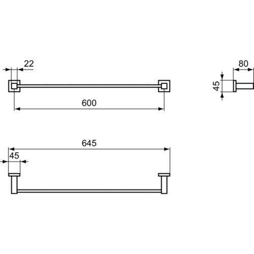 1403050070 tech ΠΕΤΣΕΤΟΘΗΚΗ ΜΟΝΗ 60cm ΙΟΜ SQUARE ΧΡΩΜΕ IDEAL