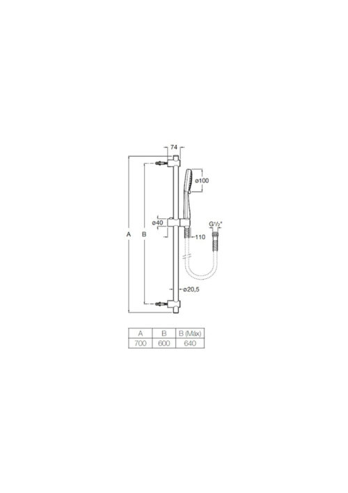 4001050000 tech ΣΕΤ ΝΤΟΥΖ STELLA 70cm ΧΡΩΜΕ ROCA