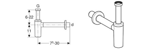4004015049 tech ΣΙΦΩΝΙ ΝΙΠΤΗΡΟΣ Φ32 151.034.21.1 ΧΡΩΜΕ GEBERIT