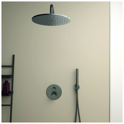 4014050116 ΒΡΑΧΙΟΝΑΣ ΤΟΙΧΟΥ IDEALRAIN ΣΤΡΟΓΓΥΛΟΣ 40cm MAGNETIC GREY IDEAL