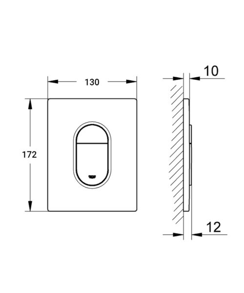 2203020176 tech 1 ΠΛΑΚΕΤΑ GROHE 37624000 ARENA COSMOPOLITAN S ΧΡΩΜΕ