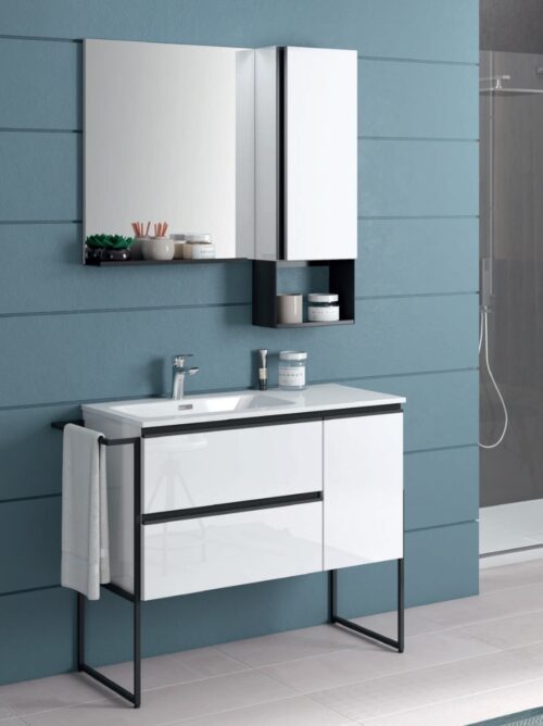 ΜΕΤΑΛΙΚΗ ΒΑΣΗ ΓΙΟΡΚ 90cm ΣΕΤ 4 ΤΕΜΑΧΙΩΝ ΧΡΩΜΑ GLOSS ΛΕΥΚΟ