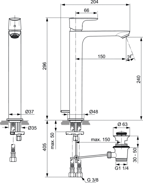 idealstandard a7025 prlistdrw b6acbc46fb3558df963dd33c7f9328d9 ΜΠΑΤΑΡΙΑ ΝΙΠΤΗΡΟΣ ΑΝΑΜΕΙΚΤΙΚΗ CONNECT AIR ΨΗΛΗ BRUSHED GOLD IDEAL