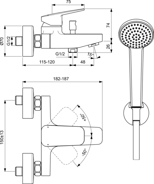 idealstandard bd258 prlistdrw 2b0875651464c10a2b904fc986b865e4 ΜΠΑΤΑΡΙΑ ΛΟΥΤΡΟΥ CERAPLAN ΣΕΤ ΧΡΩΜΕ IDEAL
