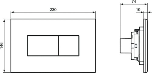 2203020250 3 ΠΛΑΚΕΤΑ PROSYS SOLEA P2 R0110AC ΛΕΥΚΗ IDEAL