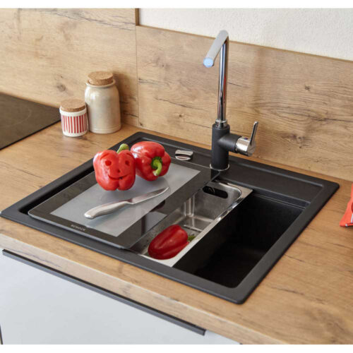 0017672 schock cristalite manhattan 30060 1401 57x51 nero black ΝΕΡΟΧΥΤΗΣ ΓΡΑΝΙΤΗ 57x51cm CRISTALITE MANHATTAN 30060 NERO SCHOCK