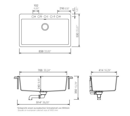 15090 ΝΕΡΟΧΥΤΗΣ ΓΡΑΝΙΤΗ 83,8x53cm CRISTADUR MONO 15090 POLARIS SCHOCK