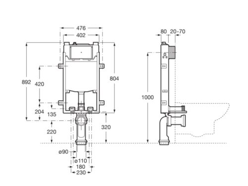 ΕΝΤΟΙΧΙΣΜΕΝΟ ΚΑΖΑΝΑΚΙ BASIC ONE WC WALL COMPACT A890070120 8cm ROCA 8 2203010121 1 ΕΝΤΟΙΧΙΣΜΕΝΟ ΚΑΖΑΝΑΚΙ BASIC ONE WC WALL COMPACT A890070120 8cm ROCA