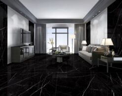 ΠΛΑΚΑΚΙ ΓΡΑΝΙΤΗΣ ΝΕΡΟ ΜΑΡΚΟΥΙΝΑ 120x240cm ΓΥΑΛΙΣΤΕΡΟ RECTIFIED ΠΡΩΤΗΣ ΠΟΙΟΤΗΤΑΣ Μάρμαρο Μαύρο Γυαλιστερό
