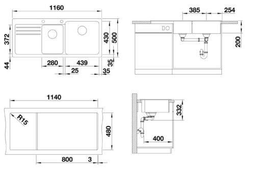 ΝΕΡΟΧΥΤΗΣ ΓΡΑΝΙΤΗ 116x50cm BLANCO NAYA 8S COFFEE 6 1604030241 tec ΝΕΡΟΧΥΤΗΣ ΓΡΑΝΙΤΗ 116x50cm BLANCO NAYA 8S COFFEE