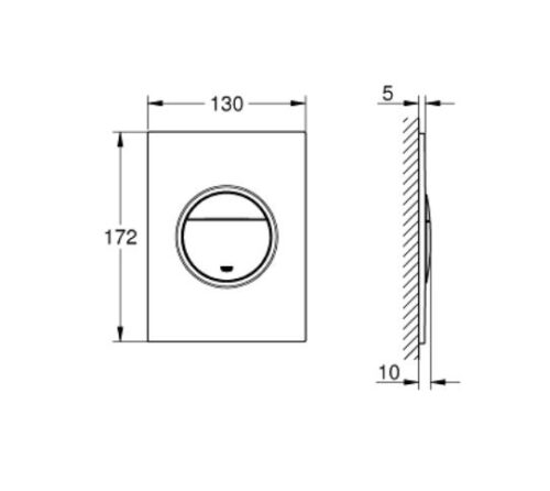 2203020266 tec ΠΛΑΚΕΤΑ GROHE 37601SH0 NOVA COSMOPOLITAN S ALPINE WHITE