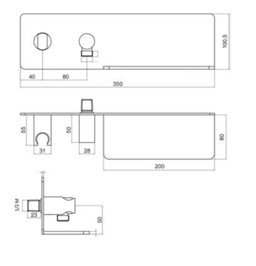 Alternative view of ΣΕΤ ΠΑΡΟΧΗ ΥΔΡΟΛΗΨΙΑΣ D55107 ΜΕ ΤΗΛΕΦΩΝΟ ΣΠΙΡΑΛ ΚΑΙ ΣΤΗΡΙΓΜΑ ΜΕ ΕΤΑΖΕΡΑ ΧΡΩΜΕ PICCADILLY