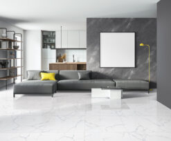 ΠΛΑΚΑΚΙ ΓΡΑΝΙΤΗΣ ΑΛΠΙΝΕ ΚΑΡΑΡΑ 60x60cm ΓΥΑΛΙΣΤΕΡΟ RECTIFIED ΠΡΩΤΗΣ ΠΟΙΟΤΗΤΑΣ Μάρμαρο Λευκό Γυαλιστερό