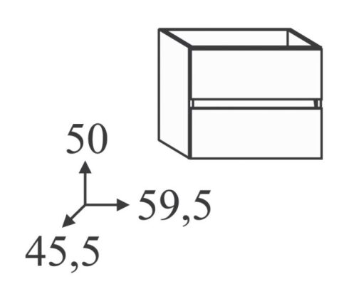 Alternative view of ΒΑΣΗ ΕΠΙΠΛΟΥ 60cm ΚΟΡΑ ΚΡΕΜΑΣΤΗ ΧΡΩΜΑ NABUCCO