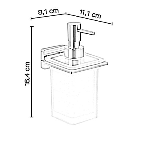 DISPENSER ΕΠΙΤΟΙΧΟ ΓΥΑΛΙ ΧΡΩΜΕ ΑΤΕΝΑ 4481 GEDY 1 DISPENSER ΤΟΙΧΟΥ ΑΤΕΝΑ 4481 ΓΥΑΛΙ ΧΡΩΜΕ GEDY