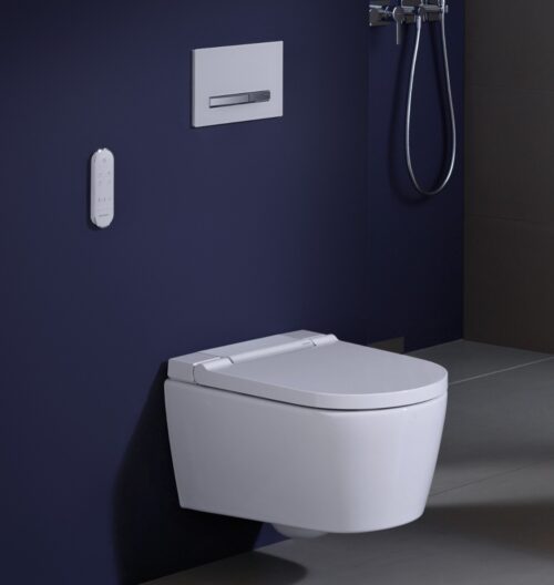 ΛΕΚΑΝΗ ΚΡΕΜΑΣΤΗ AQUACLEAN SELA RIMLESS ΜΕ SOFT CLOSE ΚΑΠΑΚΙ ΛΕΥΚΗ GEBERIT