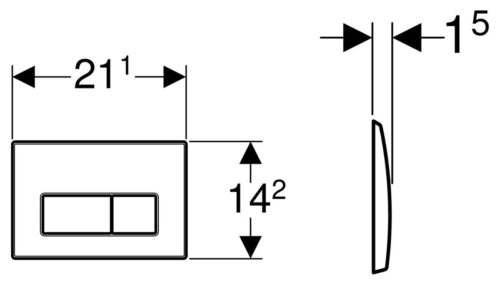 Alternative view of ΠΛΑΚΕΤΑ GEBERIT KAPPA 50 115.260.46.1 ΜΑΤ ΧΡΩΜΕ