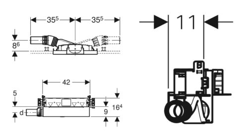 ΣΕΤ ΣΙΦΩΝΙ ΜΕ ΚΑΝΑΛΙ ΤΟΙΧΟΥ GIS 9cm 20cm GEBERIT 1 ΣΕΤ ΣΙΦΩΝΙ ΜΕ ΚΑΝΑΛΙ ΤΟΙΧΟΥ GIS 9cm-20cm GEBERIT