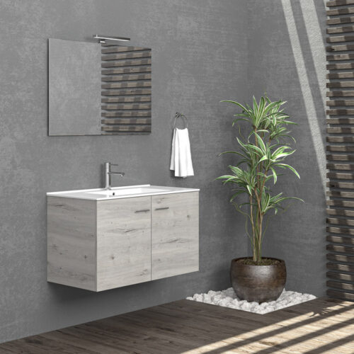 Βάση με δύο πόρτες Ice Oak 8902 NEW BITOLA 90 KARAG 89x45x55cm 5206836046594 NBITB908902