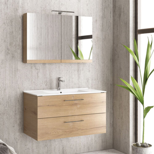Βάση με δύο συρτάρια Elvezia 8502 NEW ELSA 90 KARAG 89x45x48cm 5206836048833 NELS908502