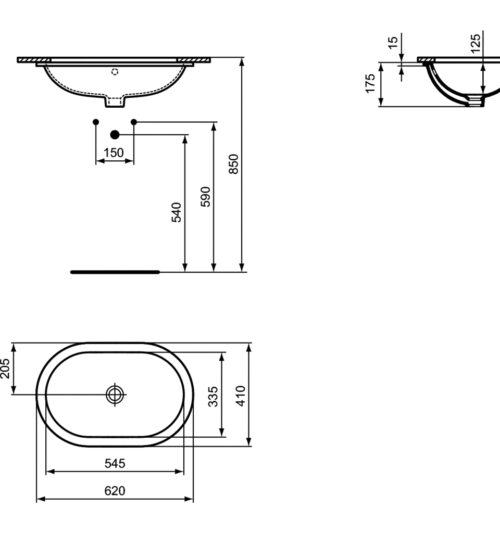 Alternative view of ΝΙΠΤΗΡΑΣ 62x41cm CONNECT ΥΠΟΚΑΘΗΜΕΝΟΣ ΛΕΥΚΟΣ IDEAL
