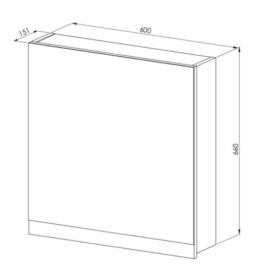 Alternative view of ΚΑΘΡΕΠΤΗΣ ΜΠΑΝΙΟΥ 65cm ΜΑ ΜΟΝΑ ΧΡΩΜΑ ΛΕΥΚΟ