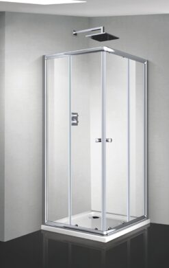 ΚΑΜΠΙΝΑ ΤΕΤΡΑΓΩΝΗ 90x90x185cm A403 PICCADILLY ΔΙΑΦΑΝΟ ΚΡΥΣΤΑΛΛΟ