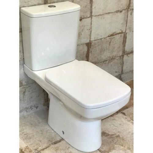 ΛΕΚΑΝΗ ΧΑΜΗΛΗΣ ΠΙΕΣΗΣ SELNOVA SQUARE RIMFREE ΤΕΤΡΑΓΩΝΗ ΠΙΣΩ ΣΙΦΩΝΙ ΛΕΥΚΗ GEBERIT