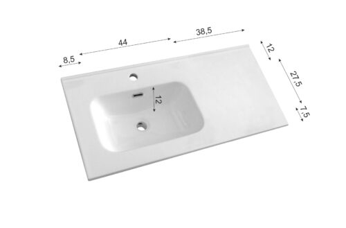 Alternative view of ΝΙΠΤΗΡΑΣ ΕΠΙΠΛΟΥ ΓΙΟΡΚ 91x47cm ΑΡΙΣΤΕΡΟΣ ΛΕΥΚΟΣ