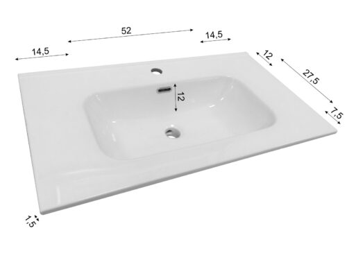 Alternative view of ΝΙΠΤΗΡΑΣ ΕΠΙΠΛΟΥ ΝΟΑ 80cm 81x47cm ΛΕΥΚΟΣ