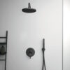 ΠΑΡΟΧΗ ΥΔΡΟΛΗΨΙΑΣ IDEALRAIN ΜΕ ΣΤΗΡΙΓΜΑ ΣΤΡΟΓΓΥΛΗ SILK BLACK IDEAL