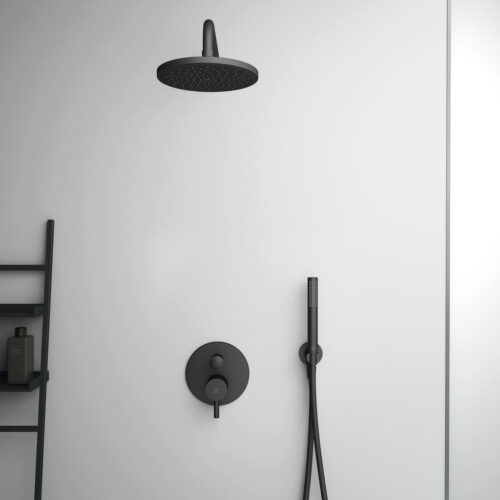 ΠΑΡΟΧΗ ΥΔΡΟΛΗΨΙΑΣ IDEALRAIN ΜΕ ΣΤΗΡΙΓΜΑ ΣΤΡΟΓΓΥΛΗ SILK BLACK IDEAL