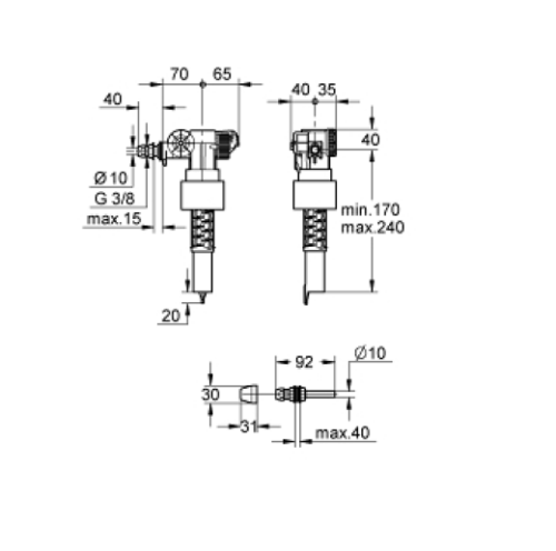 ΦΛΟΤΕΡ 37092000 GROHE 1 ΦΛΟΤΕΡ UNIVERSAL 3/8'' 37092000 GROHE