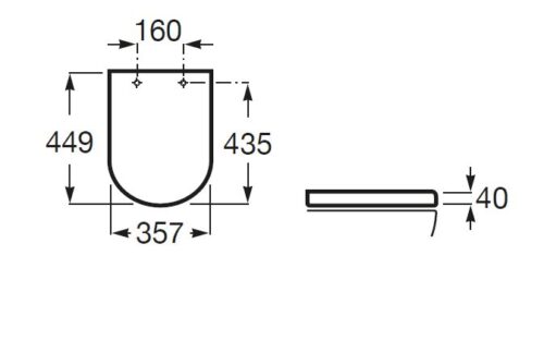 Alternative view of ΚΑΠΑΚΙ ΛΕΚΑΝΗΣ ROCA ROUND SLIM SOFT CLOSE ΛΕΥΚΟ ROCA