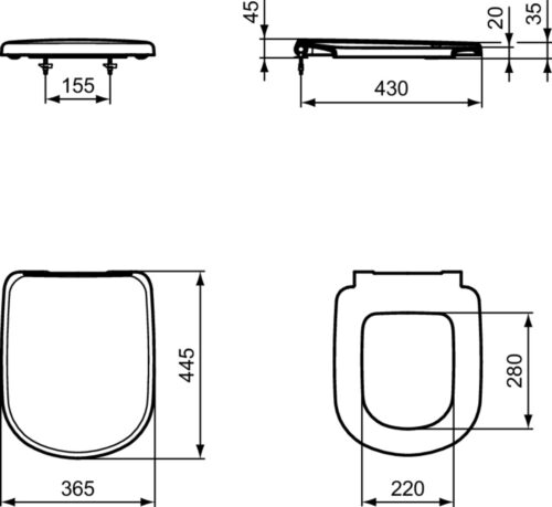 ΚΑΠΑΚΙ ΛΕΚΑΝΗΣ TEMPO ΑΠΛΟ 53cm ΛΕΥΚΟ IDEAL 3 ΚΑΠΑΚΙ ΛΕΚΑΝΗΣ TEMPO ΑΠΛΟ 53cm ΛΕΥΚΟ IDEAL