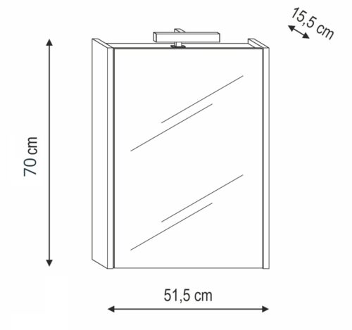ΚΑΘΡΕΠΤΗΣ ΜΠΑΝΙΟΥ 60cm ΝΟΑ ΜΕ ΑΠΛΙΚΑ ΧΡΩΜΑ GLOSS ΛΕΥΚΟ 2 ΚΑΘΡΕΠΤΗΣ ΜΠΑΝΙΟΥ 60cm ΝΟΑ ΜΕ ΑΠΛΙΚΑ ΧΡΩΜΑ GLOSS ΛΕΥΚΟ
