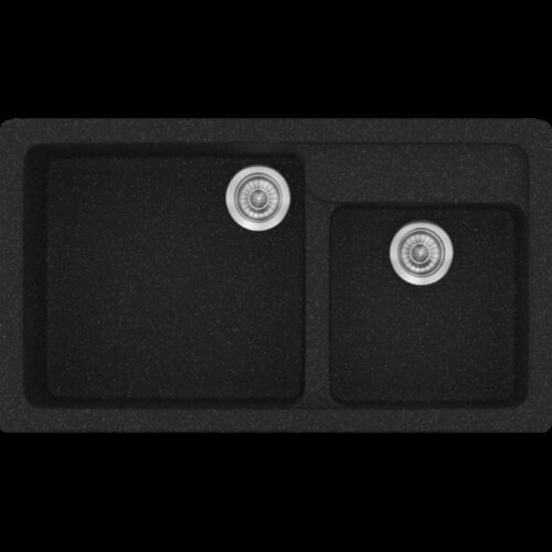 ΝΕΡΟΧΥΤΗΣ ΣΥΝΘΕΤΙΚΟΣ 90x51cm CLASSIC 317 GRANITE BLACK SANITEC
