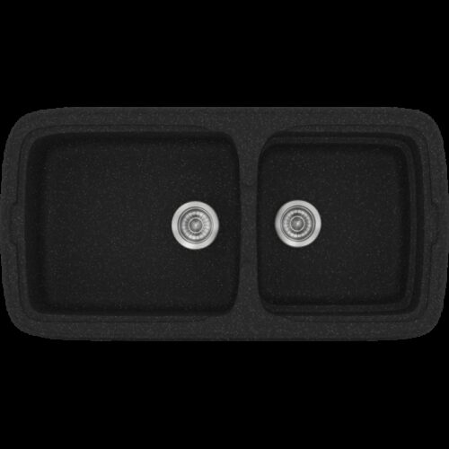 ΝΕΡΟΧΥΤΗΣ ΣΥΝΘΕΤΙΚΟΣ 96x51cm CLASSIC 305 GRANITE BLACK SANITEC