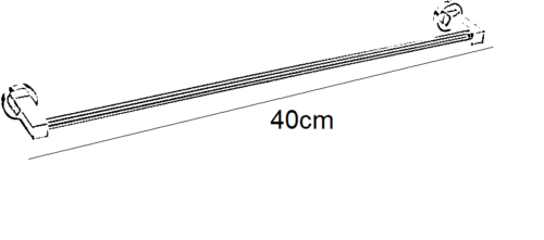 Alternative view of ΠΕΤΣΕΤΟΘΗΚΗ ΜΟΝΗ 40cm LAFAYET AA90-41-10 ΧΡΩΜΕ